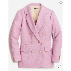 J.Crew $248 Bristol Blazer Stretch Linen Raspberry Size 2 AW081